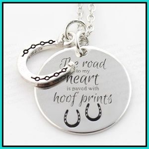 Paved with "Hoofprints" Horse/Unicorn Necklace